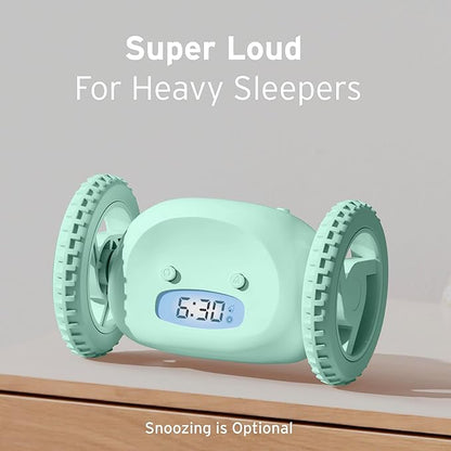 CLOCKY Extra Loud Alarm Clock for Heavy Sleepers on Wheels Rolls Runs Away - Image 7