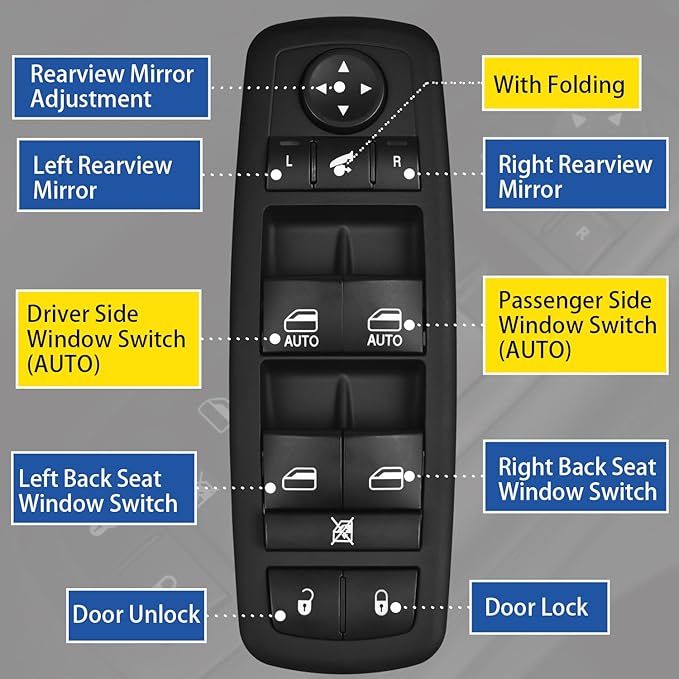 AMICAREP Master Power Window Switch Driver Side Compatible - Image 4