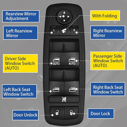 AMICAREP Master Power Window Switch Driver Side Compatible - Image 4