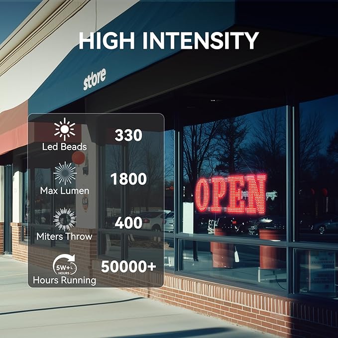 30" x 10" Large LED Open Signs - Image 3
