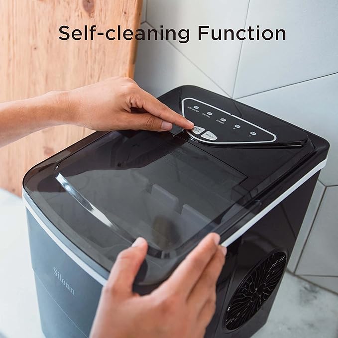 Silonn Ice Maker Countertop, 9 Cubes Ready in 6 Mins, 26lbs in 24Hrs, - Image 6