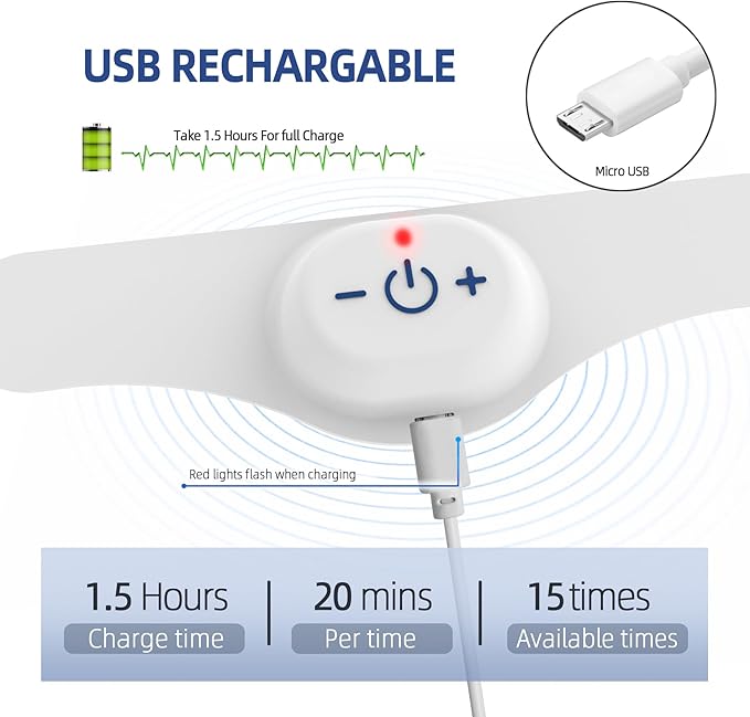 Electric Headache Migraine Relief Head Massager Rechargeable TENS Units Digital - Image 6