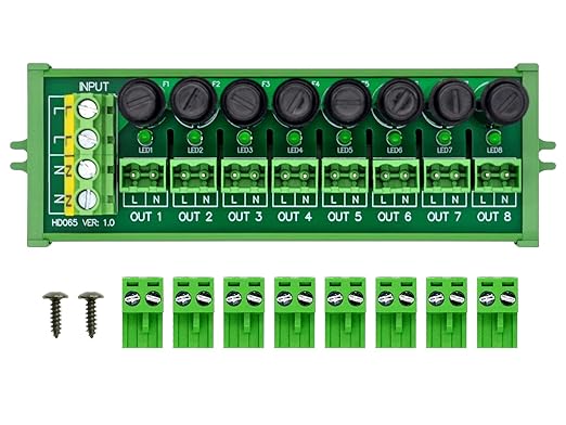 Screw Mount AC 24-250V 8 Channel Pluggable Top Wiring Terminal Block Power by HCDC