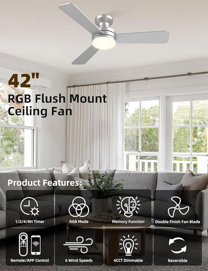 Homlit 42" RGB Ceiling Fan - Image 7
