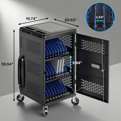 8 Pack | Fully Assembled 30 Bay Multi Device Charging Station - Image 3