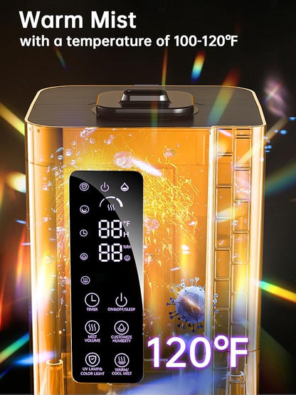 2.64Gal Humidifiers for Bedroom Large Room, Warm and Cool Mist up to 500ft² - Image 2