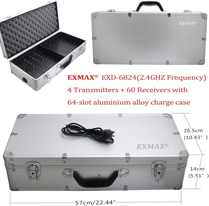 EXMAX® EXD-6824 Handfree 2.4G Wireless Tour Guide System 9999 Channels - Image 2