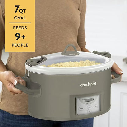 Crock-Pot Locking Lid 6qt Cook and Carry Programmable Slow Cooker Moonshine - Image 2