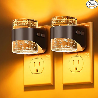 L LOHAS LED Night Light, Bubble Night Lights Plug into Wall, 2 Pack Night Lights by LLOHASLED