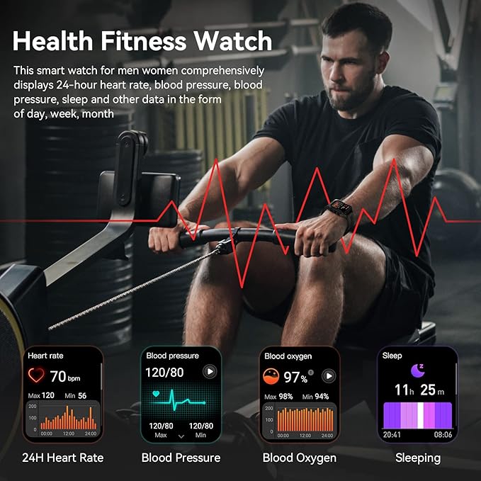 AMAZTIM Smart Watch, 60 Days Extra-Long Battery, 50M Waterproof, Rugged - Image 6