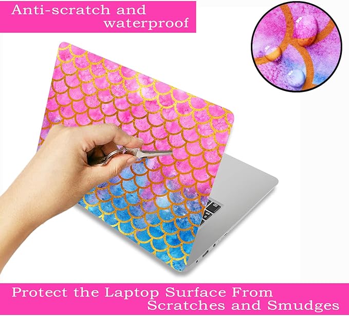 Laptop Skin Sticker Decal, Decorative Waterproof Removable, Mermaid Scale - Image 2