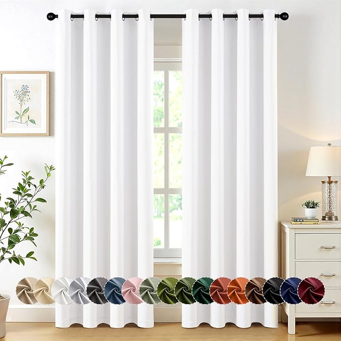 MIULEE Pure White Blackout Curtains by MIULEE