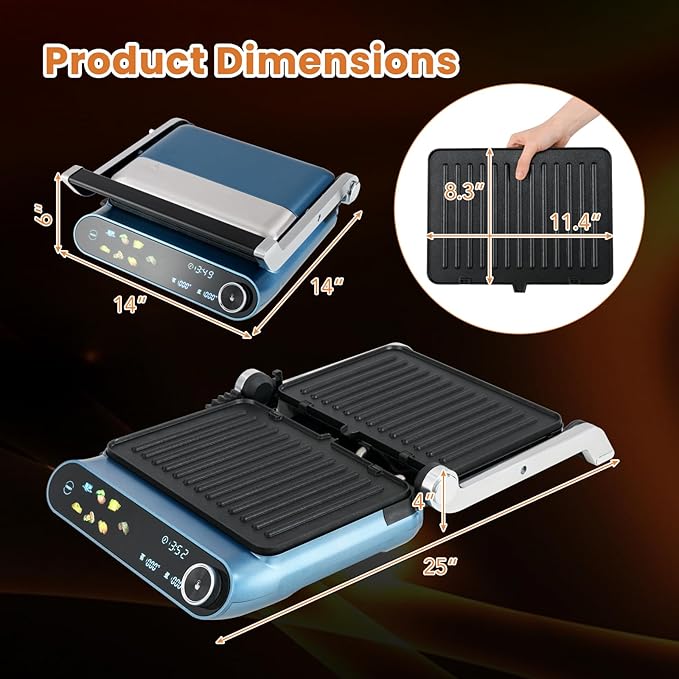 Giantex Panini Press Sandwich Maker, Electric Indoor Grill - Image 7