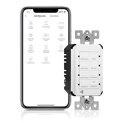 TOPGREENER Smart Light Switch Wi-Fi Scene Controller, 8-Button Programmable by TOPGREENER