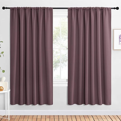 NICETOWN 2 Panels Blackout Curtains, Rod Pocket Window Curtains Room Darkning by NICETOWN