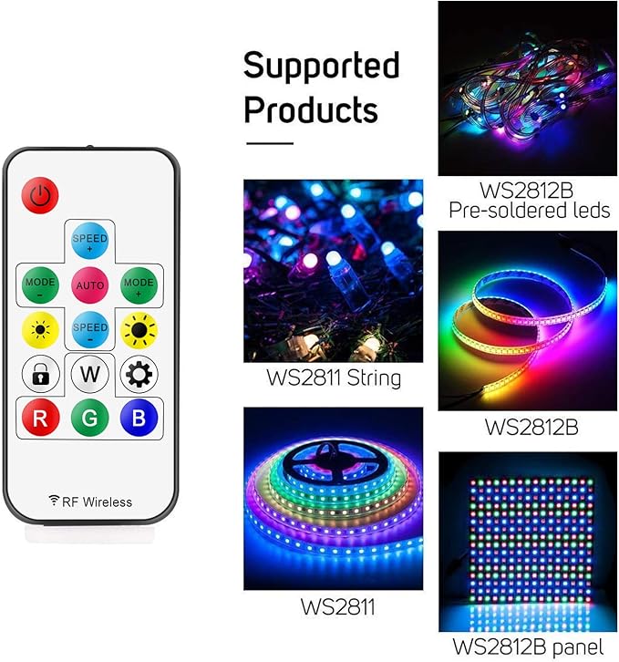 RGBZONE RF 3-PIN LED Controller, RF Wireless Remote Control, DC 5V/12V/24V Mini - Image 7