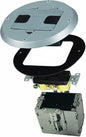 RACO 6239SS Floor Kit with Recessed Duplex 15A TR Device and Adjustable Steel by Raco