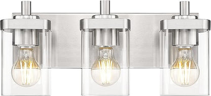 METWET Bathroom Light Fixtures, 3-Light Vanity Light by Metwet