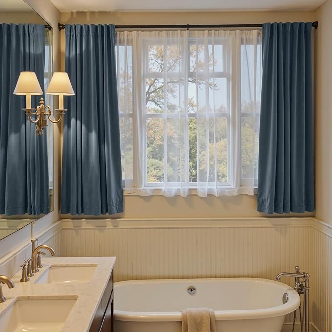 Lazzzy Velvet Blackout Curtains Thermal Insulated Room Window Drapes Super Soft - Image 6