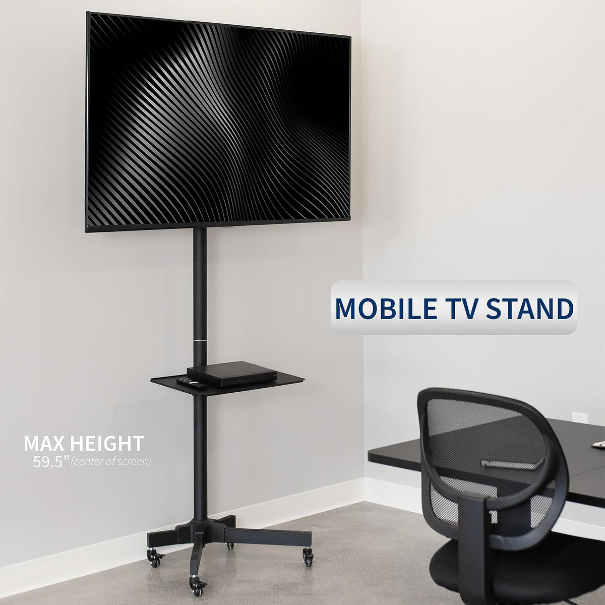 VIVO Mobile TV Cart with Laptop DVD Shelf for 13-60 in Screens