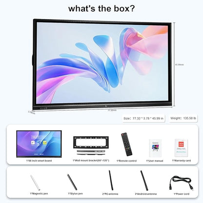 86″ Smart Board, 4K UHD Touchscreen Interactive Whiteboard - Image 9