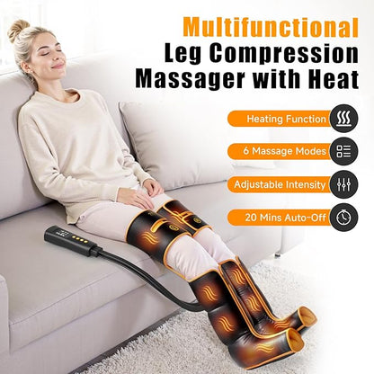 Leg Massager with Heat and Compression, Foot and Full Leg Massager - Image 2