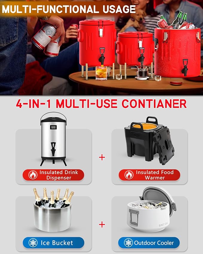 Insulated Beverage Dispenser 10 Gallon, Hot Drink Dispenser - Image 6