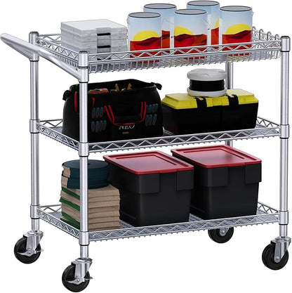 WDT 990Lbs Capacity Heavy Duty Rolling Utility Cart, NSF Rolling Carts - Image 9