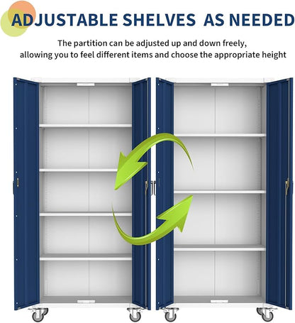 GarveeHome 71 in Steel Storage Cabinet - Image 4
