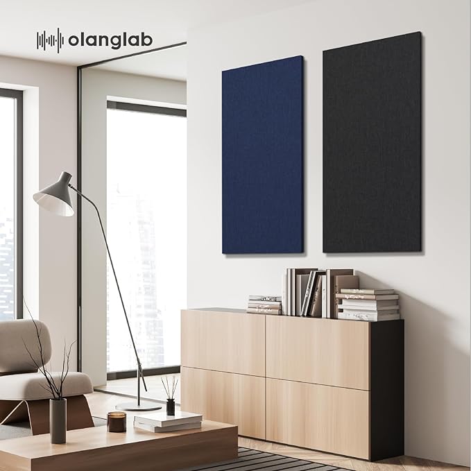 Olanglab Acoustic Panels 2 Pack, Fabric Wrapped Sound Proof Foam Panels - Image 8