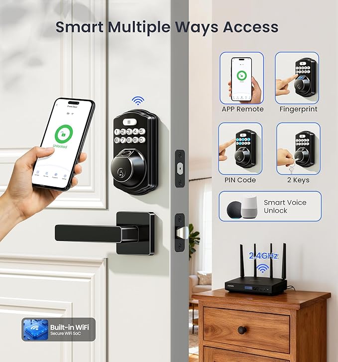 Veise VE012W-L Built-in Wi-Fi Fingerprint Smart Lock - Image 2