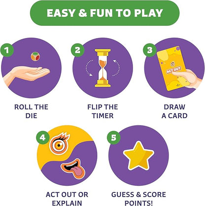 Epic Charades Game for Kids Ages 6+ – 200 Act Out & Explain Cards - Image 7