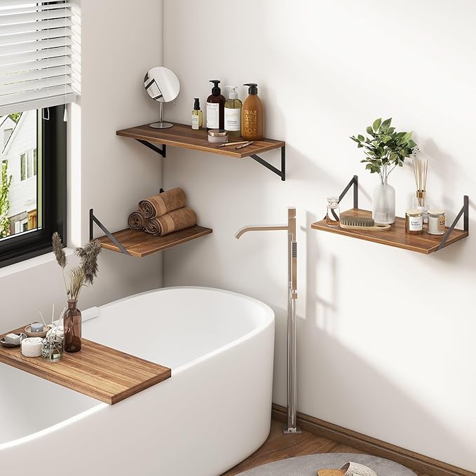 Fun Memories 27.5" W x12 D Floating Shelves, Large Wall Shelves 27.5 Inch Long - Image 6
