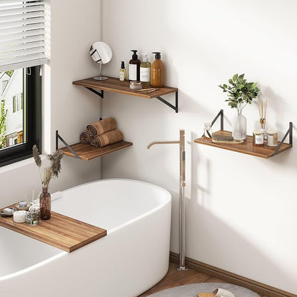 Fun Memories 27.5" W x12 D Floating Shelves, Large Wall Shelves 27.5 Inch Long - Image 6