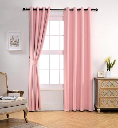 MIUCO Room Darkening Soild Grommet Blackout Curtains Panels - Image 2