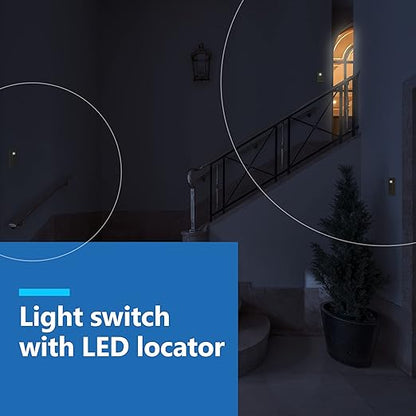 LIDER Minimalist Design Matte Finish Lighted 4-Way Decorator Light Switch - Image 6
