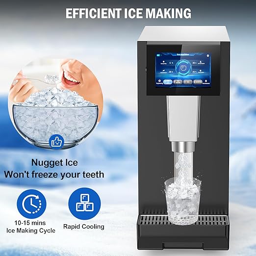 Nugget Ice Maker Countertop, 60 LBS/Day, 5LBS Ice Bin, Water Dispenser - Image 2