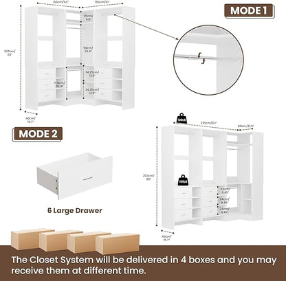 HOMPUS Modular L-Shaped Closet System - Image 3