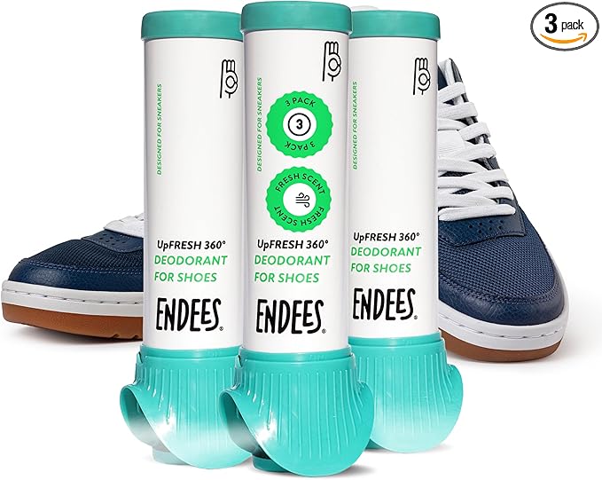 Endees UpFresh 360° Shoe Deodorizer Spray – 3 x 3.38 Fl Ozl I Foot Odor by endees
