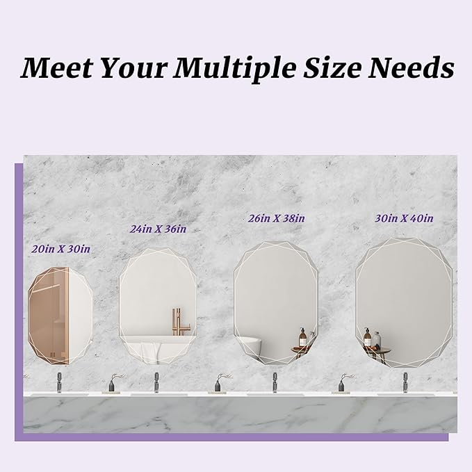 Bathroom Mirror for Wall, Bathroom Vanity Mirror, Wall Mount Vanity Mirrors - Image 6