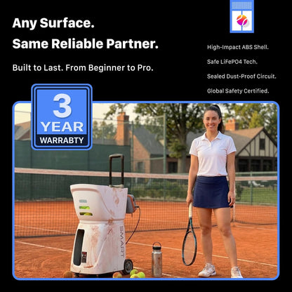 pusun｜pt-smart tennis ball machine: app control with 12 showing dimensions