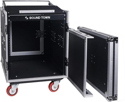 Sound Town Enhanced 1/2" Plywood 12U PA DJ Rack/Road Case - Image 7