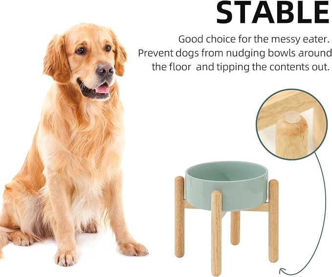 Ceramic 8.2inch Raised Dog Bowl - Image 6