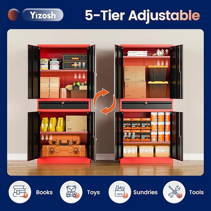 Yizosh Metal Garage Storage Cabinet - Image 5