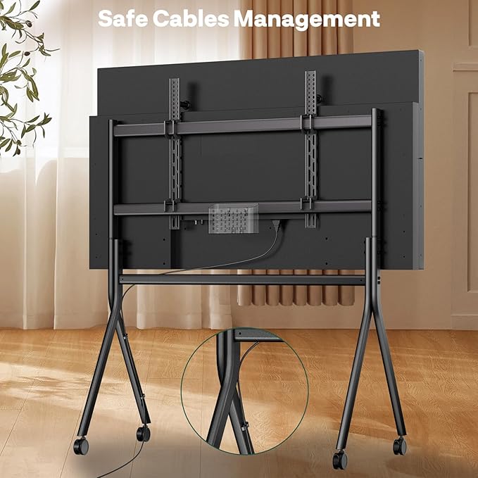 Sylvox TV Floor Stand for 65-75 Inch TVs, Heavy Duty Rolling TV Stand Max Load - Image 7
