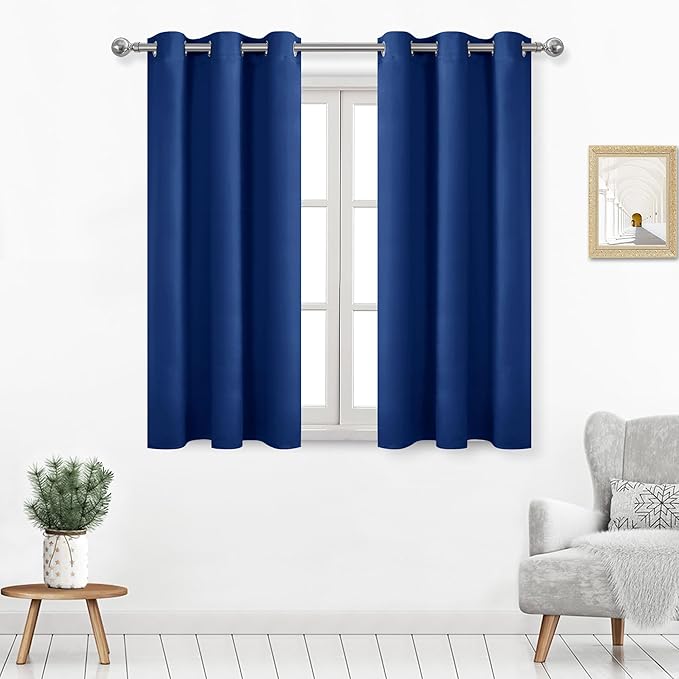 DWCN Blue Blackout Curtains for Living Room, Room Drakening Drapes for Bedroom by DWCN
