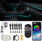 Upgraded 6-in-1 Car Ambient Lighting Kit, 315-inch Pre-Threaded Fiber Optic by WEBUPAR