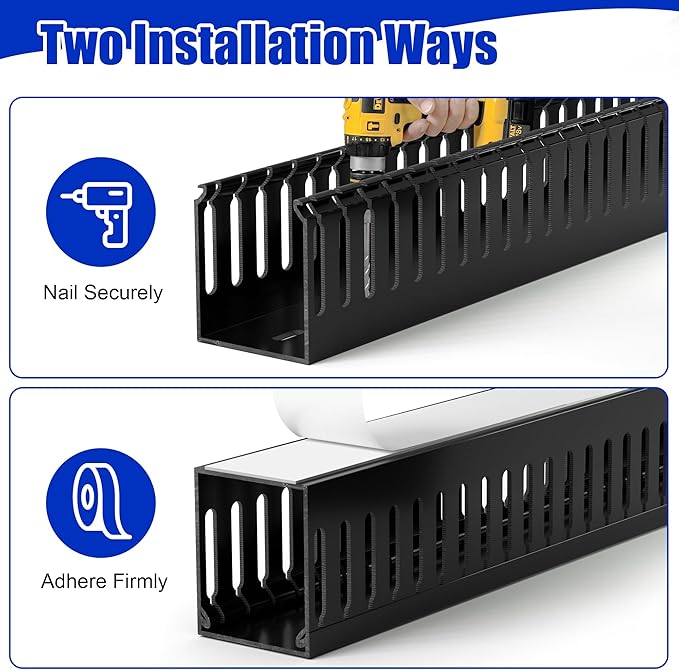 ZhiYo 66in Professional Server Rack Cable Management Raceway, H2in x W2in Cable - Image 7