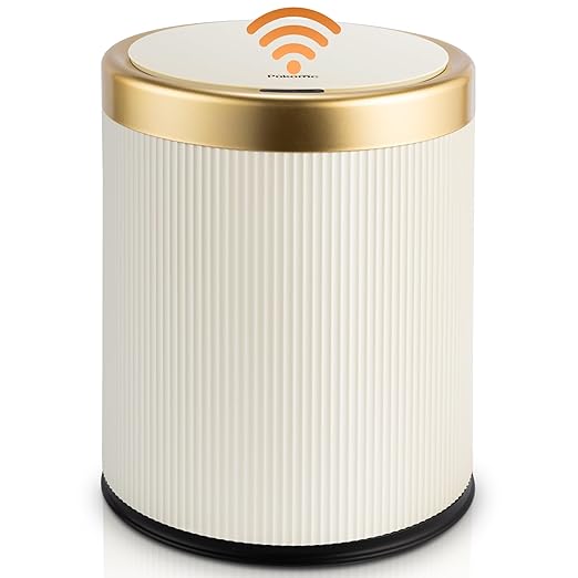 Pukomc Bathroom Trash Can with Lid，3.5 Gallon Motion Sensor Waterproof by Pukomc