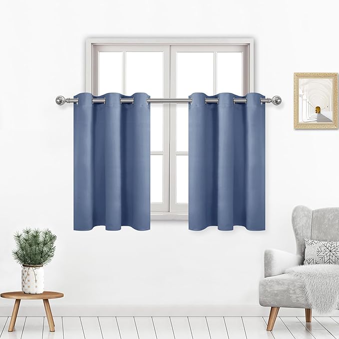 DWCN Short Curtains for Small Window, 36 Inch Thermal Insulated Curtains Drapes by DWCN